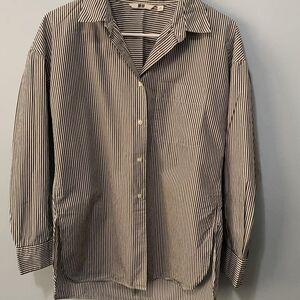 BDG Black and White Striped Men's Shirt
